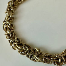 Load image into Gallery viewer, Vintage Goldtone Byzantine Chain Choker Necklace (17")
