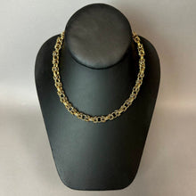 Load image into Gallery viewer, Vintage Goldtone Byzantine Chain Choker Necklace (17")
