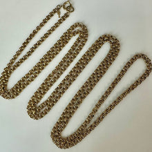 Load image into Gallery viewer, Vintage Crown Trifari Goldtone Double Rolo Link Chain Necklace (54")
