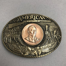 Load image into Gallery viewer, Vintage John Wayne Belt Buckle Rainy Mountain Design Solid Brass (3x4)

