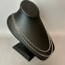 Load image into Gallery viewer, Vintage Monet Silvertone Twisted Paperclip Chain Necklace (54")
