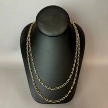 Load image into Gallery viewer, Vintage Monet Goldtone Twisted Paperclip Chain Necklace (48")
