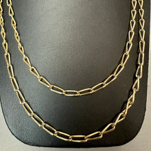 Load image into Gallery viewer, Vintage Monet Goldtone Twisted Paperclip Chain Necklace (48")
