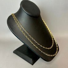 Load image into Gallery viewer, Vintage Monet Goldtone Twisted Paperclip Chain Necklace (48")
