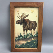 Load image into Gallery viewer, Framed Watercolor Moose by Tami Wolfgram (14x9)
