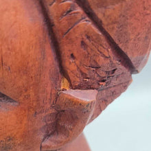 Load image into Gallery viewer, Hand-Carved Caribbean/African Wooden Bust - Folk Art Woman Figurine (9")
