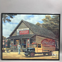 Load image into Gallery viewer, Framed Vintage 1995 Coca-Cola Smith's Grocery Print (16x20)
