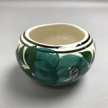 Load image into Gallery viewer, Mexican Planter Handmade Hand Painted Green Flower (3")
