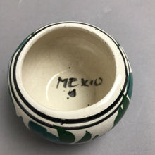 Load image into Gallery viewer, Mexican Planter Handmade Hand Painted Green Flower (3")
