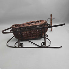 Load image into Gallery viewer, Vintage Wicker Doll Sled w/ Metal Runners (16x20x9.5)
