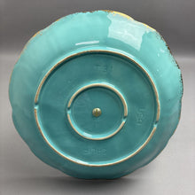 Load image into Gallery viewer, California Pottery 3-Tier Scalloped Cyan Dessert Stand (~14x12x12)
