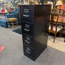Load image into Gallery viewer, Black 4 Drawer File Cabinet (52x15x29)
