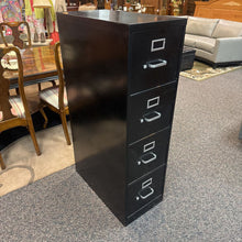 Load image into Gallery viewer, Black 4 Drawer File Cabinet (52x15x29)

