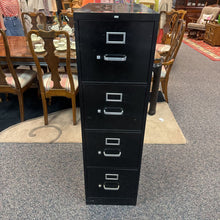Load image into Gallery viewer, Hon Black 4 Drawer File Cabinet (52x15x27)
