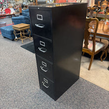 Load image into Gallery viewer, Hon Black 4 Drawer File Cabinet (52x15x27)
