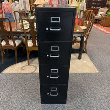 Load image into Gallery viewer, Black 4 Drawer File Cabinet (52x15x29)
