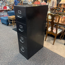 Load image into Gallery viewer, Black 4 Drawer File Cabinet (52x15x29)

