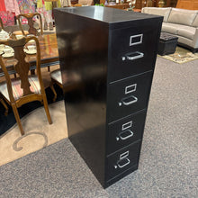 Load image into Gallery viewer, Black 4 Drawer File Cabinet (52x15x29)

