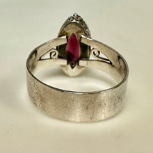 Load image into Gallery viewer, Sterling Garnet Ring sz 8
