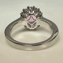 Load image into Gallery viewer, Sterling Pink &amp; White Topaz Ring sz 5
