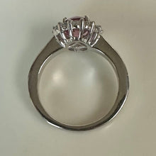Load image into Gallery viewer, Sterling Pink &amp; White Topaz Ring sz 5
