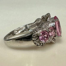 Load image into Gallery viewer, Sterling Pink Topaz Ring sz 6
