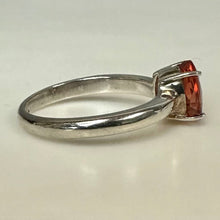 Load image into Gallery viewer, Sterling Peach Tourmaline Ring sz 7
