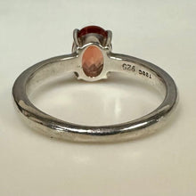 Load image into Gallery viewer, Sterling Peach Tourmaline Ring sz 7
