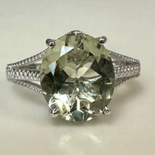 Load image into Gallery viewer, Sterling Aquamarine Ring sz 7
