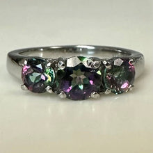 Load image into Gallery viewer, Sterling Mystic Topaz Ring sz 8

