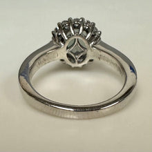 Load image into Gallery viewer, Sterling Mystic Topaz White Topaz Halo Ring sz 5
