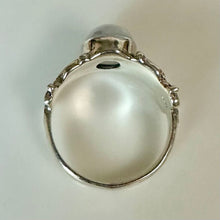 Load image into Gallery viewer, Sterling Rainbow Moonstone Ring sz 8
