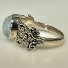 Load image into Gallery viewer, Sterling Rainbow Moonstone Ring sz 8
