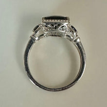 Load image into Gallery viewer, Sterling Black Tourmaline Ring sz 8
