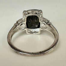 Load image into Gallery viewer, Sterling Black Tourmaline Ring sz 8
