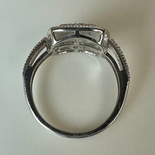 Load image into Gallery viewer, Sterling Pave Diamond Ring sz 7
