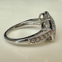 Load image into Gallery viewer, Sterling Pave Diamond Ring sz 7
