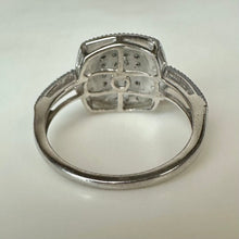 Load image into Gallery viewer, Sterling Pave Diamond Ring sz 7
