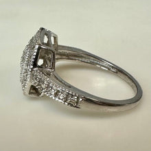 Load image into Gallery viewer, Sterling Pave Diamond Ring sz 7
