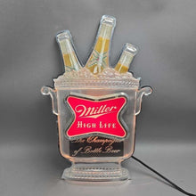 Load image into Gallery viewer, Miller High Life Light-Up Beer Bottles / Ice Bucket Advertising Sign (16")
