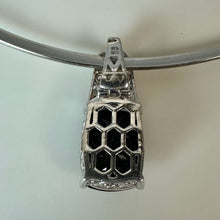 Load image into Gallery viewer, Sterling Gold Accent Black &amp; Pink Tourmaline Pendant on 18" Collar Necklace (1")
