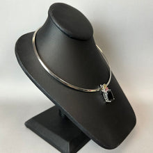 Load image into Gallery viewer, Sterling Gold Accent Black &amp; Pink Tourmaline Pendant on 18" Collar Necklace (1")

