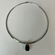 Load image into Gallery viewer, Sterling Gold Accent Black &amp; Pink Tourmaline Pendant on 18" Collar Necklace (1")
