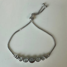 Load image into Gallery viewer, Sterling Blue Topaz Adjustable Slide Bracelet
