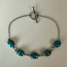 Load image into Gallery viewer, Sterling Turquoise Toggle Bracelet (7.5")
