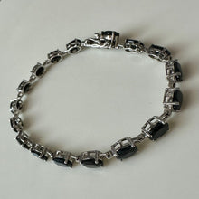Load image into Gallery viewer, Sterling Onyx Tennis Bracelet (7.5")
