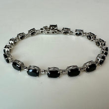 Load image into Gallery viewer, Sterling Onyx Tennis Bracelet (7.5")
