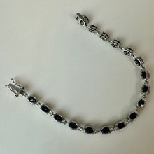 Load image into Gallery viewer, Sterling Onyx Tennis Bracelet (7.5")
