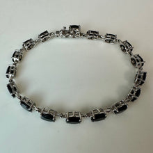 Load image into Gallery viewer, Sterling Onyx Tennis Bracelet (7.5")
