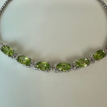 Load image into Gallery viewer, Sterling Peridot Adjustable Slide Bracelet
